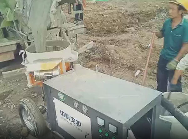 ZK700型混凝土湿喷机施工视频