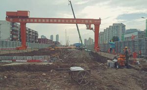 北京市政路桥集团ZK700型混凝土湿喷机施工现场